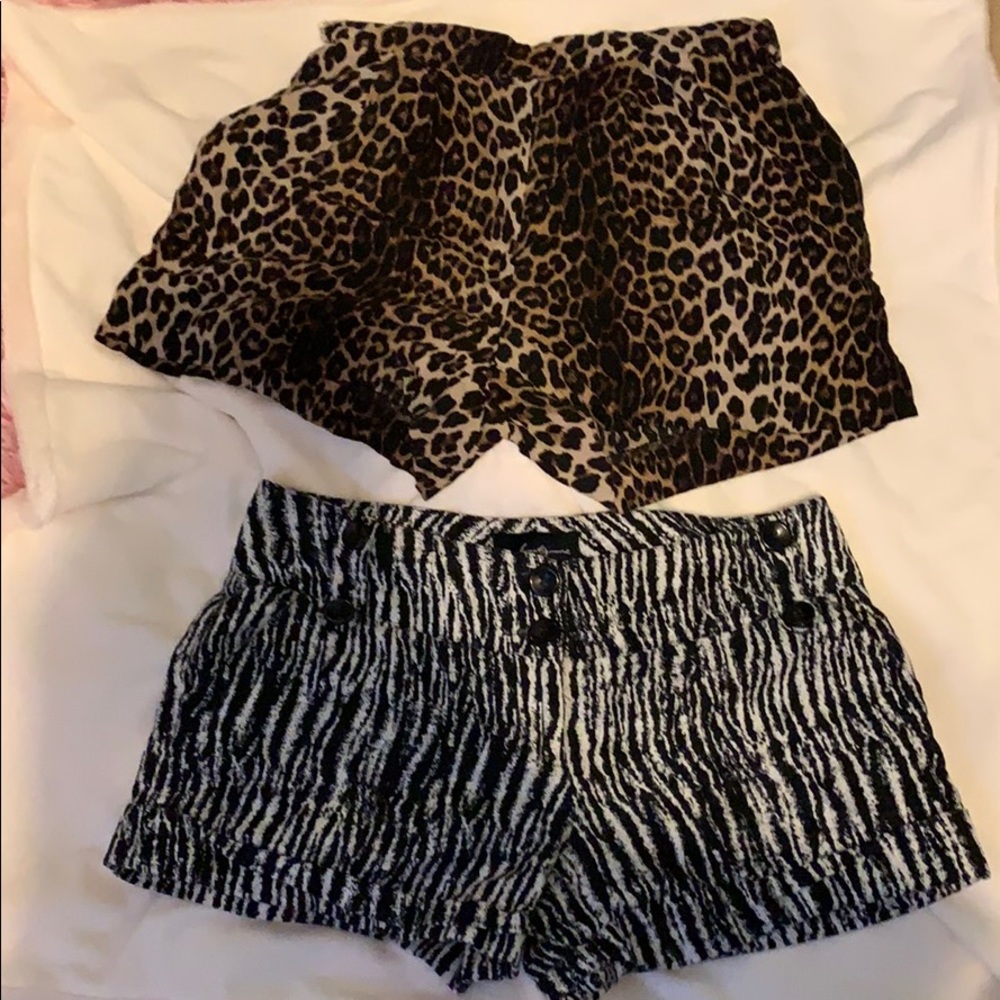 Animal print shorts